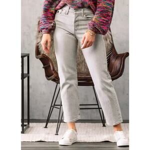 Levi's Women's Wedgie Ankle Jeans Straight High Rise Button Fly Gray Size 30x26